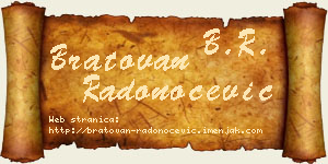 Bratovan Radonoćević vizit kartica